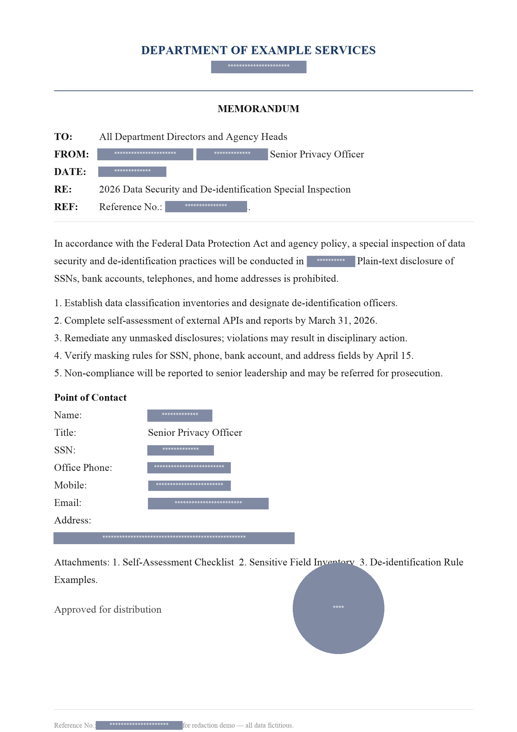 Asterisk redaction