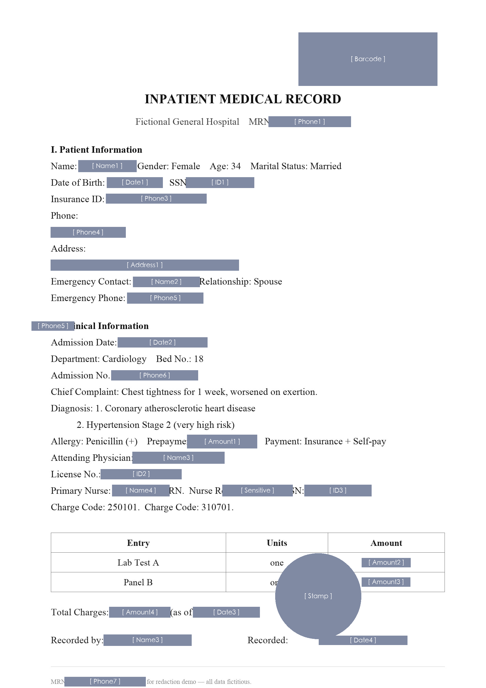Pseudonym redaction